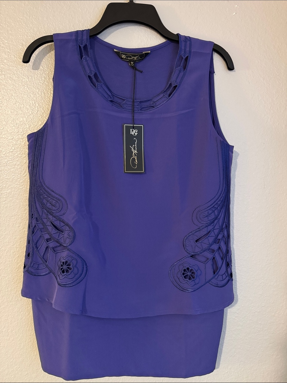 Diane Gilman Royal Purple Sleeveless Layered Camisole